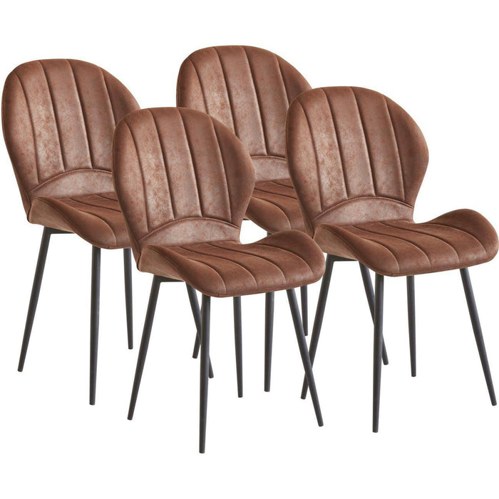 Chaise 58207MA - Flynn Marron - Lot de 4