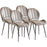 Chaise 58207GR - Flynn Gris - Lot de 4