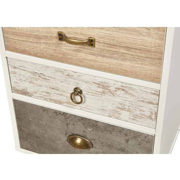 Chevet 60162BG - Vinden Beige & Blanc - Lot de 1