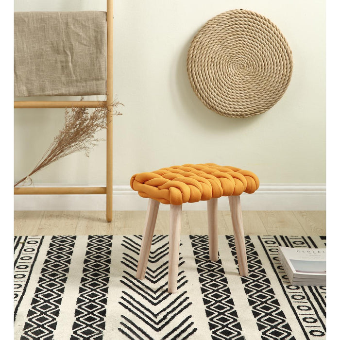 Pouf 13837MT - Dona Jaune - Lot de 1