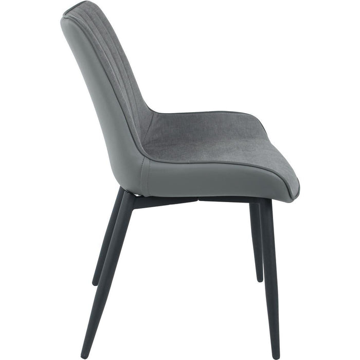 Chaise 55127GR - ST MORITZ Gris - Lot de 4