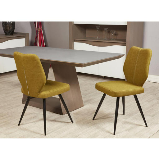 Chaise 52868VE - Gigi Jaune Moutarde - Lot de 2