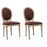 Chaise 47771CH - Jak Marron - Lot de 2