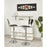 Tabouret de bar 47755NB - VIP CHAISE DE BAR TELESCOPIQUE PU ET METAL 45X52X95/117 H Noir & Blanc - Lot de 2