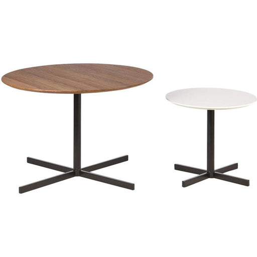 Table d'appoint 65903BC - Kolding Blanc & Marron - Lot de 1
