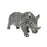 Deco statue 47547AR - Rino Argent - Lot de 1