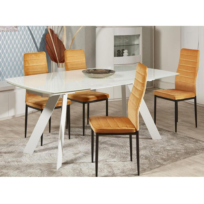 Chaise 58206MT - Bree Jaune Moutarde - Lot de 4