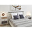 Chevet 60162BG - Vinden Beige & Blanc - Lot de 1
