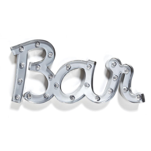 Suspension 40975GR - MOT "BAR" METAL LUMINEUX LED A PILES 2AA NON FOURNIES 52X5X23 - Lot de 1