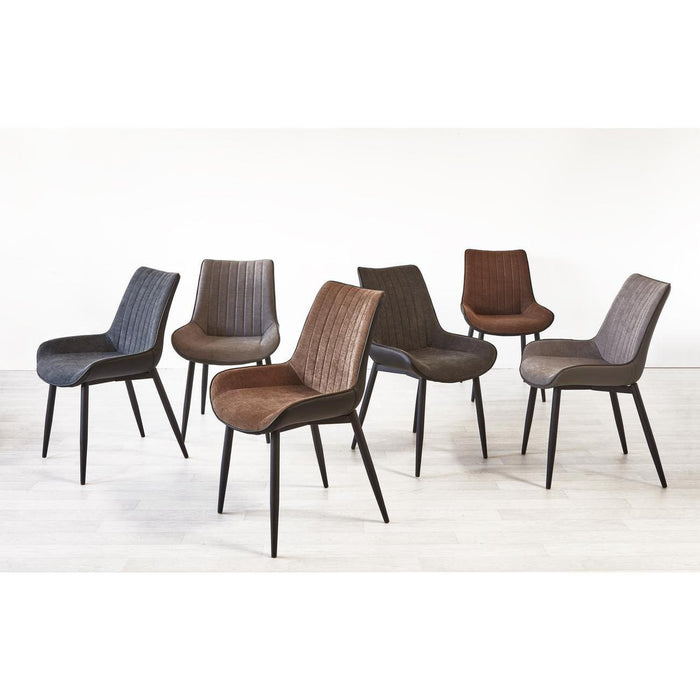 Chaise 55127TN - ST MORITZ Marron - Lot de 4