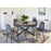 Chaise 39540GR - Hoverton Gris - Lot de 4