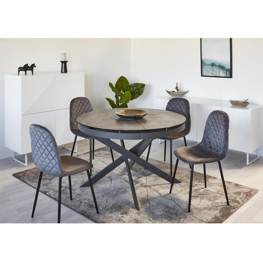 Chaise 39540GR - Hoverton Gris - Lot de 4