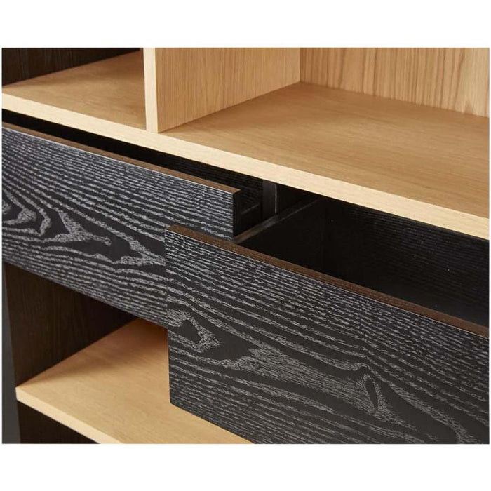 Meuble TV 49126NA - ST MORITZ Noir & Marron - Lot de 1