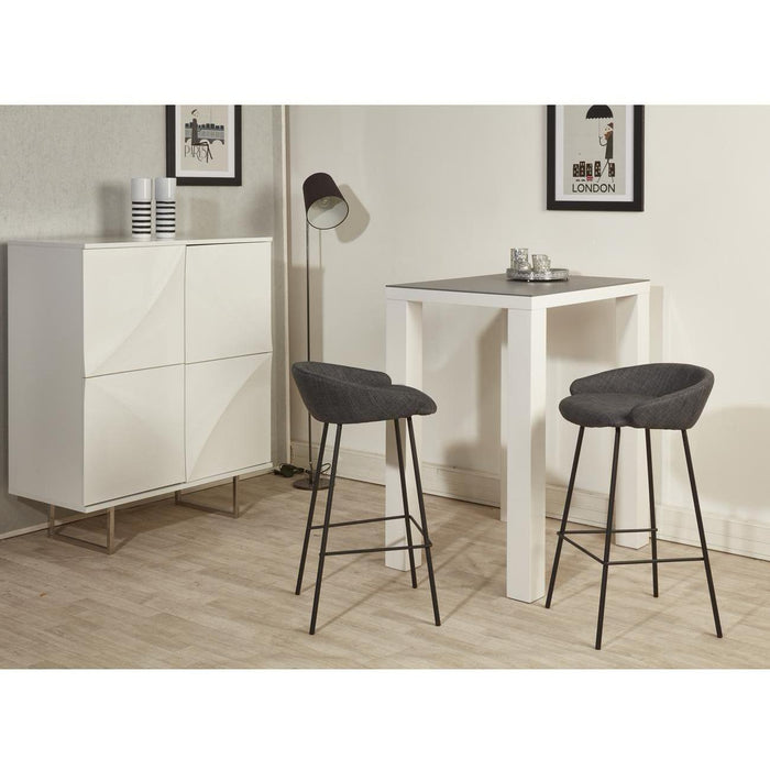 Chaise 74203GR - Irvington Gris Anthracite - Lot de 2