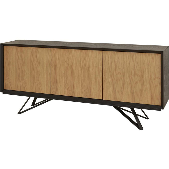 Bahut 3 portes 49120NA - ST MORITZ Noir & Marron - Lot de 1