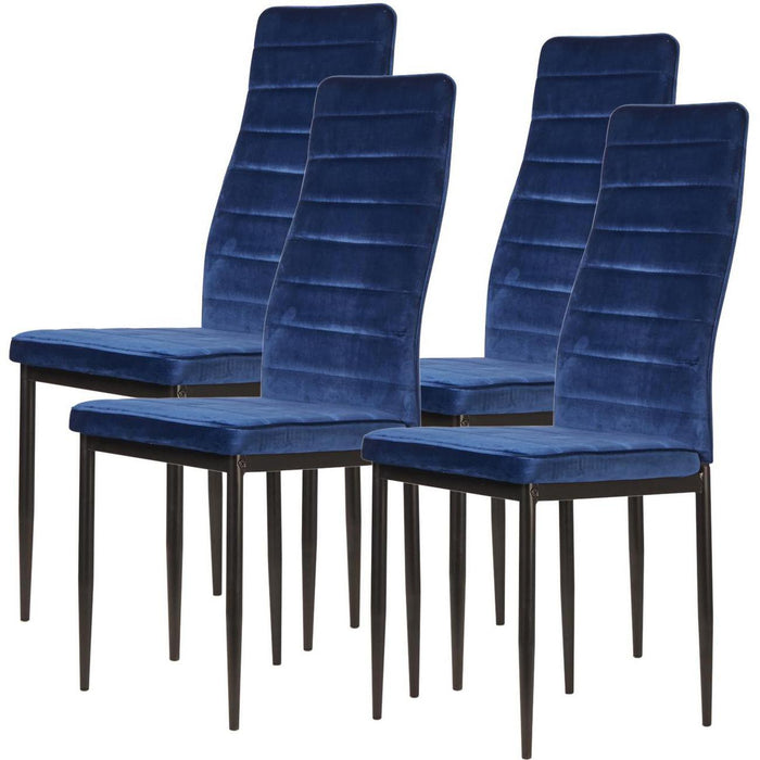 Chaise 58206BU - Bree Bleu - Lot de 4