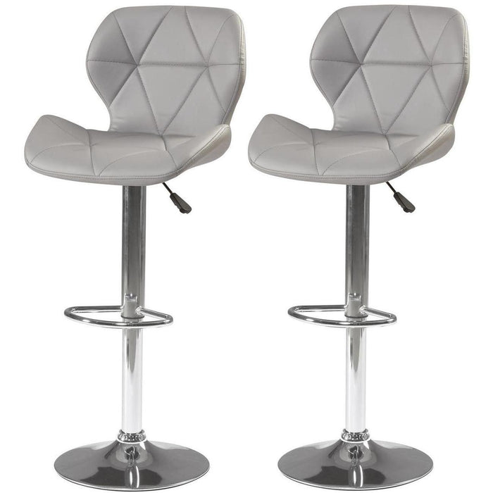 Chaise 47402GR - Zeke Gris - Lot de 2