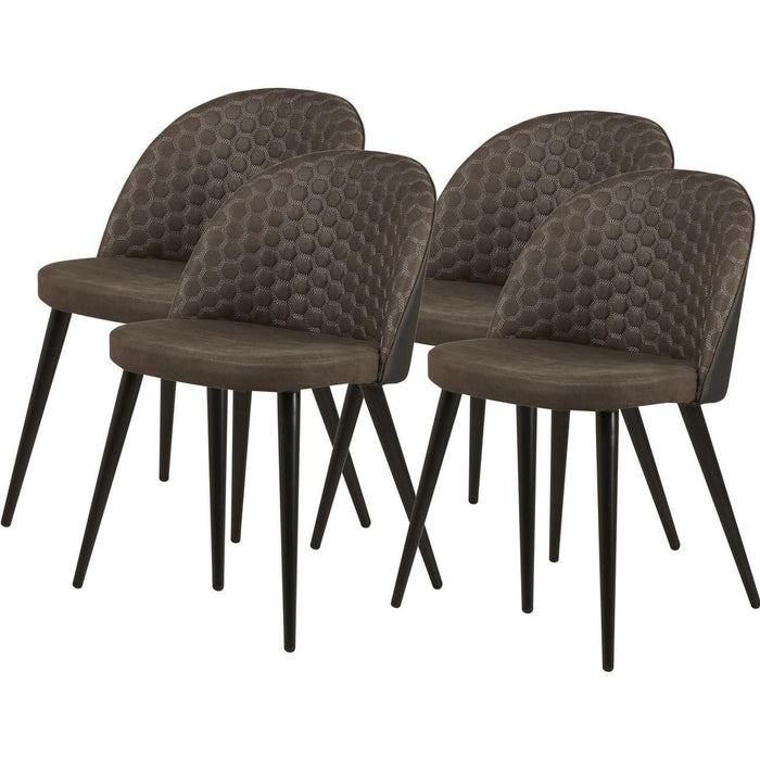 Chaise 54408GR - Lumo Gris - Lot de 4