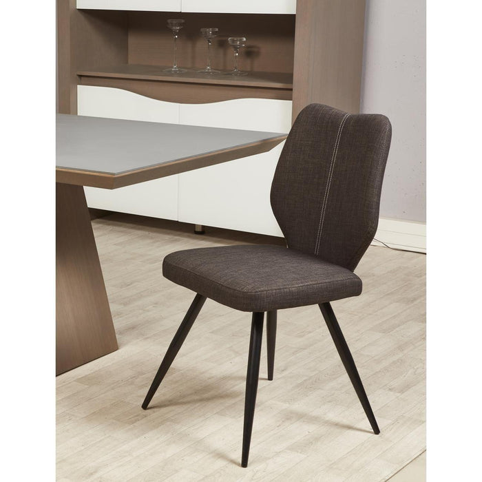 Chaise 52868MA - Gigi Marron - Lot de 2