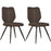 Chaise 52868MA - Gigi Marron - Lot de 2