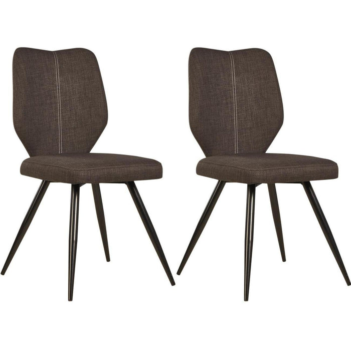 Chaise 52868MA - Gigi Marron - Lot de 2