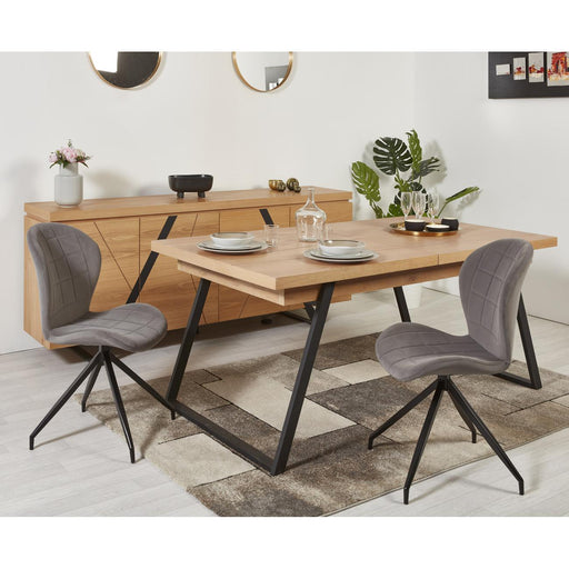 Chaise 40411GR - ENZO Gris - Lot de 4