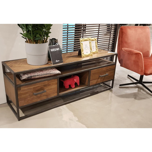 Meuble TV 19336BS - Hudson Marron - Lot de 1