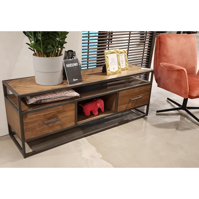 Meuble TV 19336BS - Hudson Marron - Lot de 1