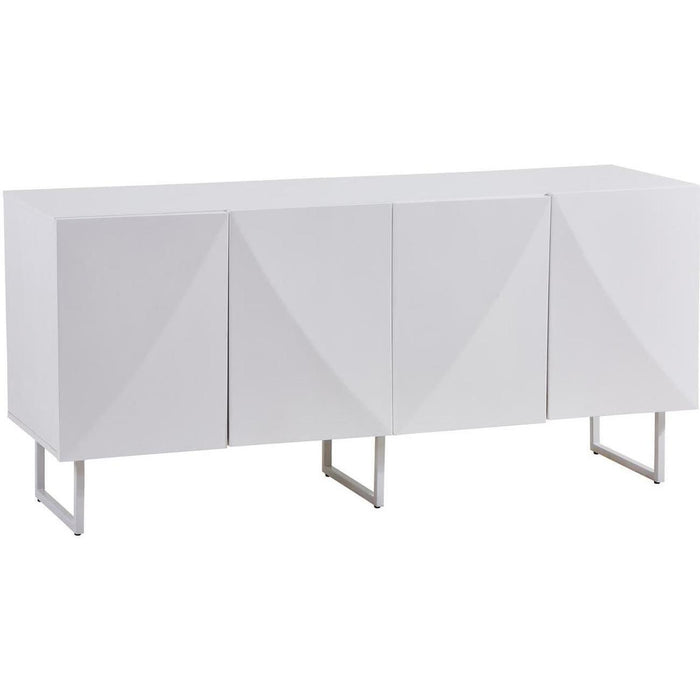 Bahut 4 portes 55110BL - Jory Blanc - Lot de 1