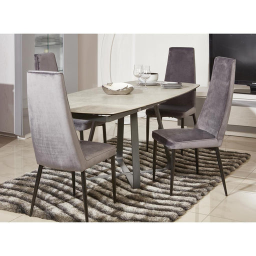 Chaise 52867GR - Adeline Gris - Lot de 4