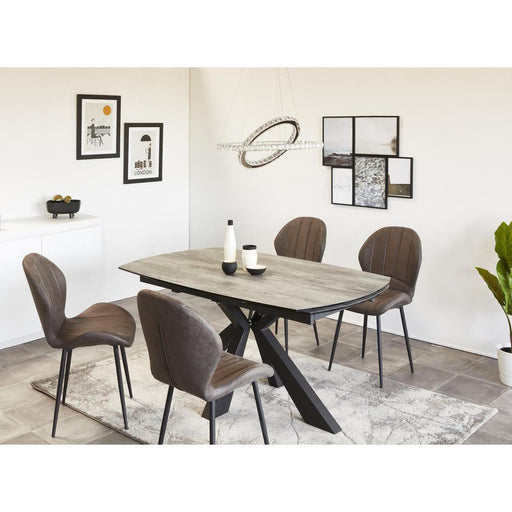 Chaise 58207GR - Flynn Gris - Lot de 4