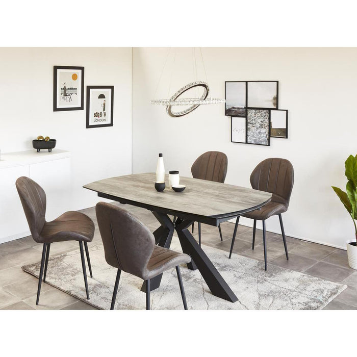 Chaise 58207GR - Flynn Gris - Lot de 4