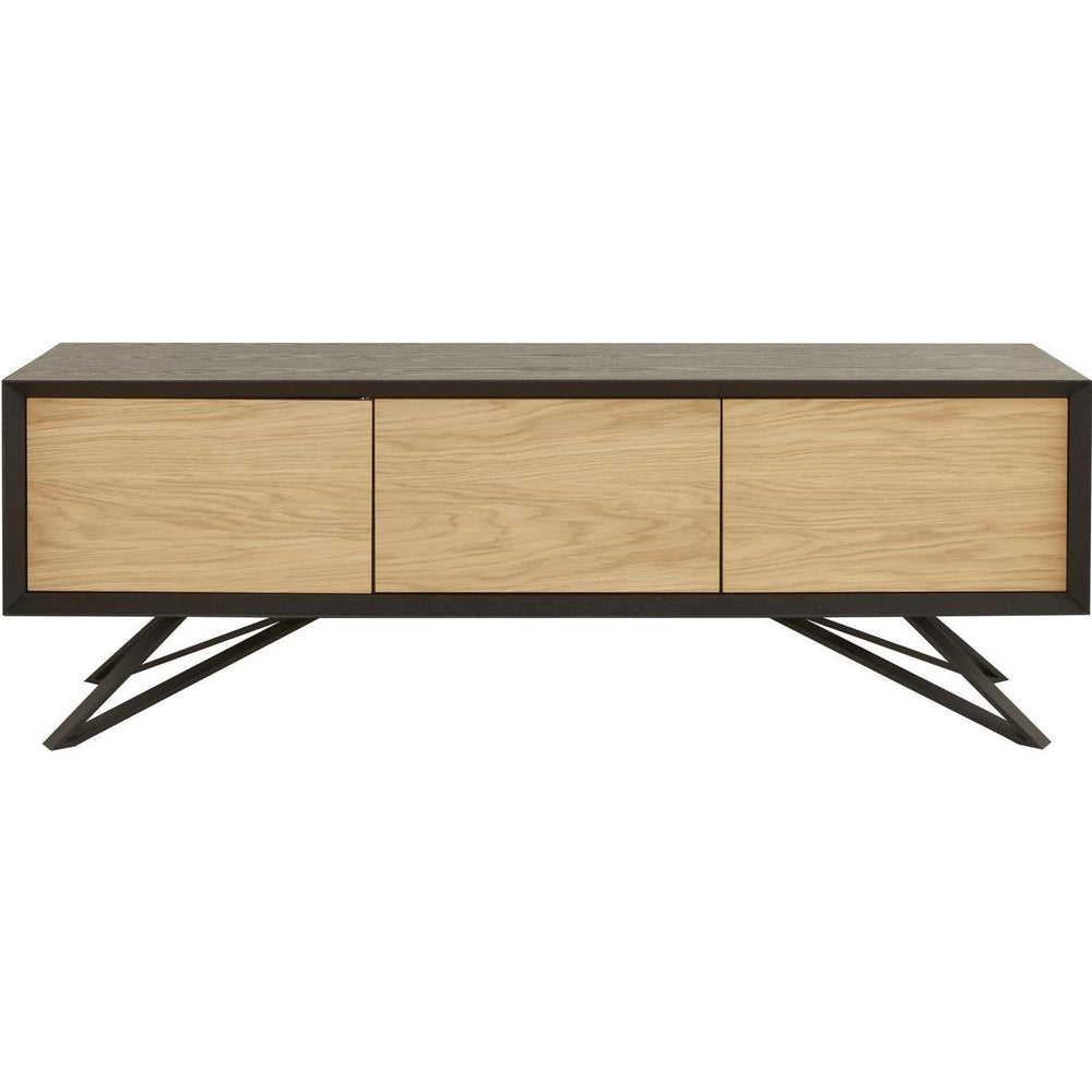 Meuble TV 49126NA - ST MORITZ Noir & Marron - Lot de 1