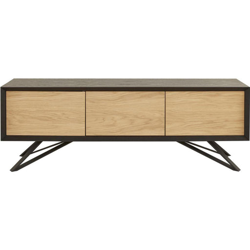 Meuble TV 49126NA - ST MORITZ Noir & Marron - Lot de 1