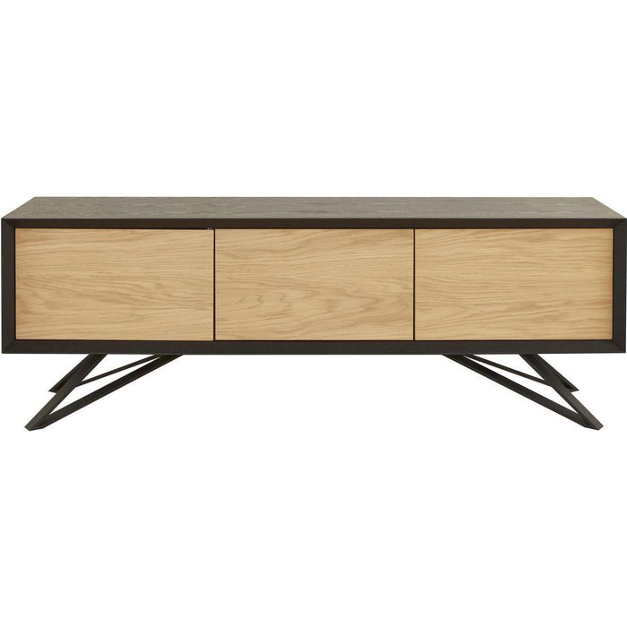 Meuble TV 49126NA - ST MORITZ Noir & Marron - Lot de 1