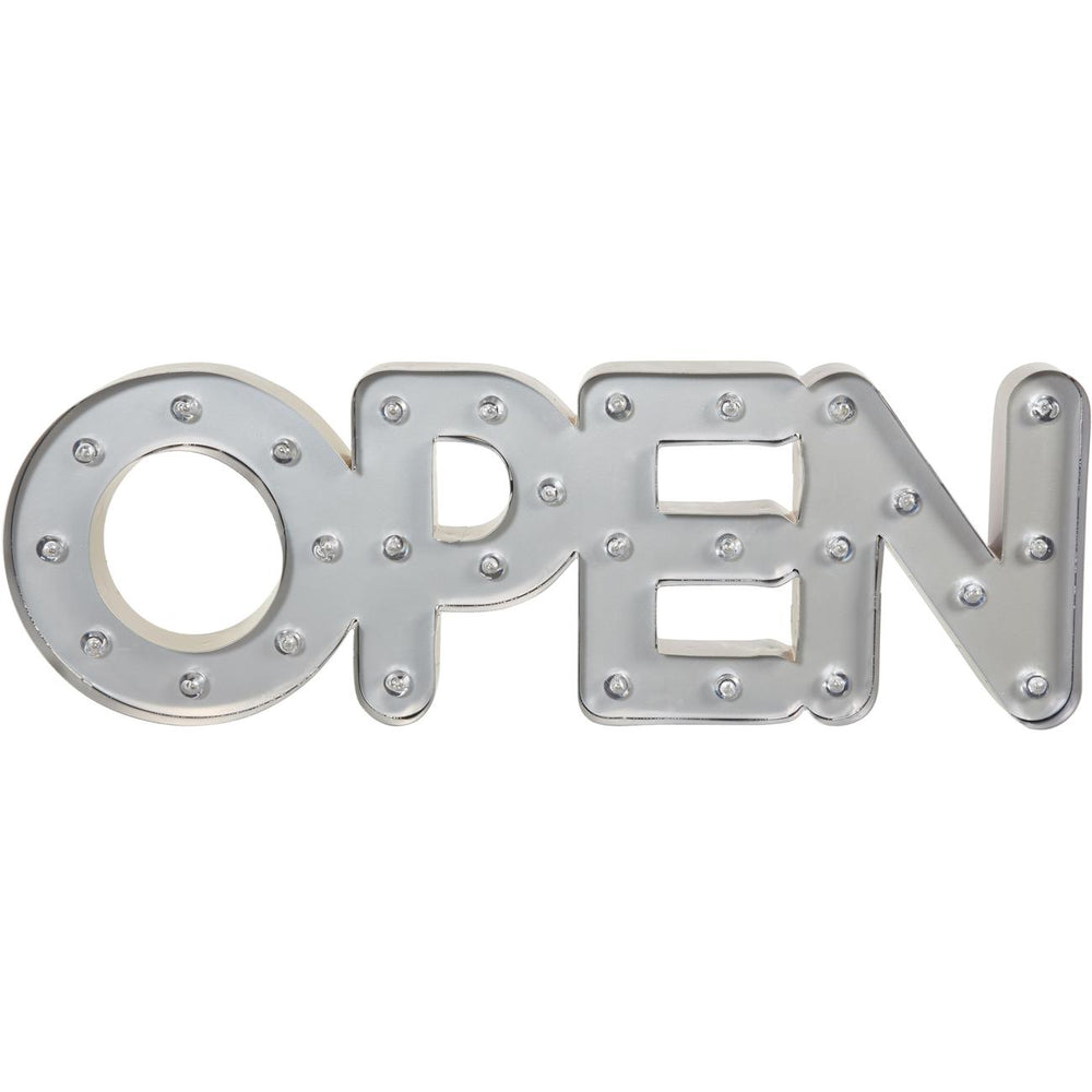 Suspension 40979GR - MOT "OPEN" METAL LUMINEUX LED A PILES 2AA NON FOURNIES 69X5X23 - Lot de 1