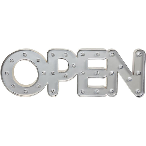 Suspension 40979GR - MOT "OPEN" METAL LUMINEUX LED A PILES 2AA NON FOURNIES 69X5X23 - Lot de 1