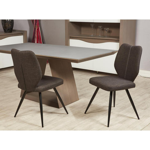 Chaise 52868MA - Gigi Marron - Lot de 2