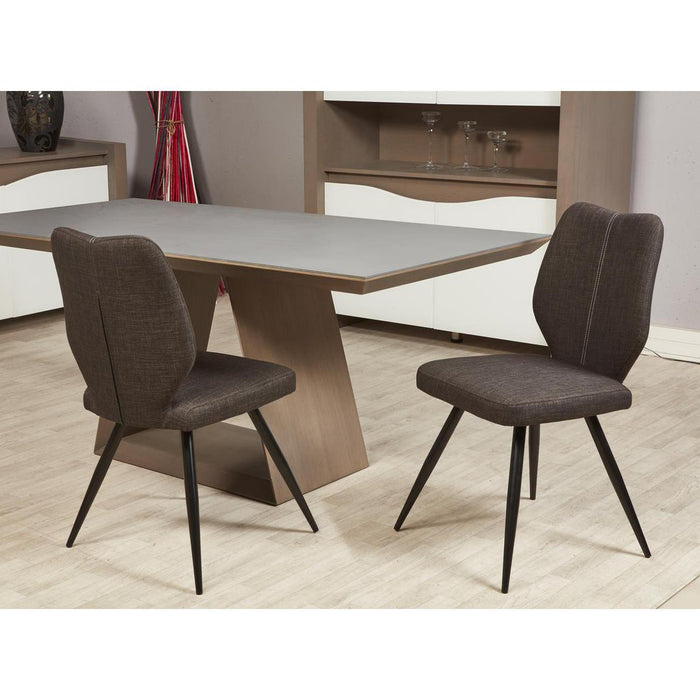 Chaise 52868MA - Gigi Marron - Lot de 2