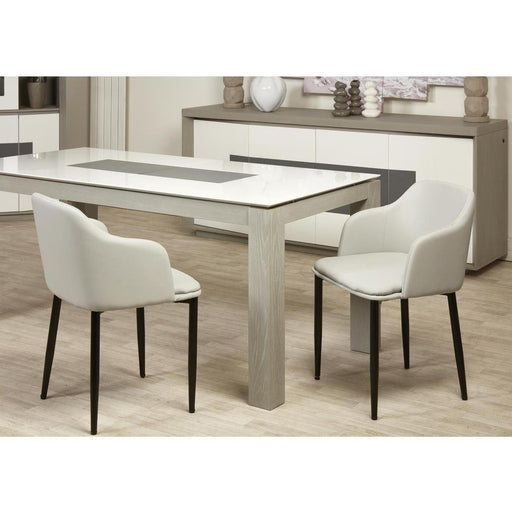 Chaise 43114GR - Miranda Gris - Lot de 2