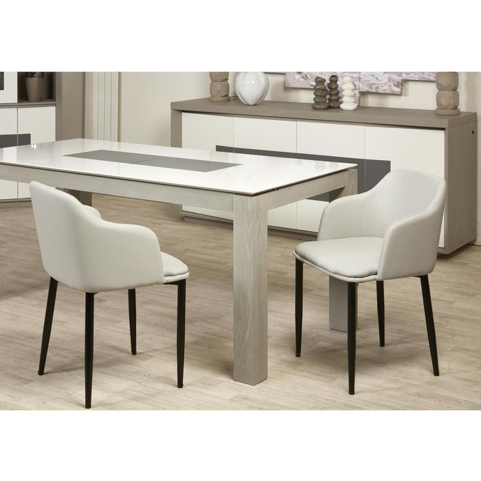 Chaise 43114GR - Miranda Gris - Lot de 2