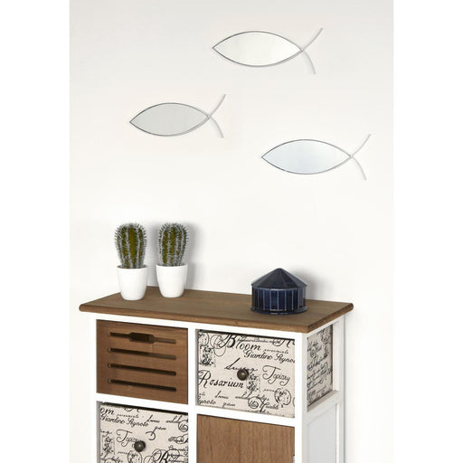 Deco miroir 67191BL - Olga Blanc - Lot de 1