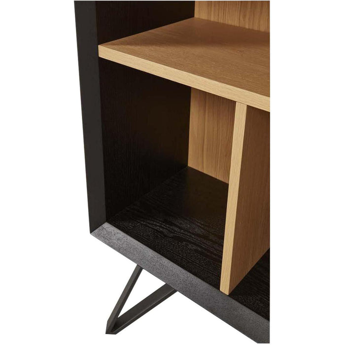 Meuble TV 49126NA - ST MORITZ Noir & Marron - Lot de 1