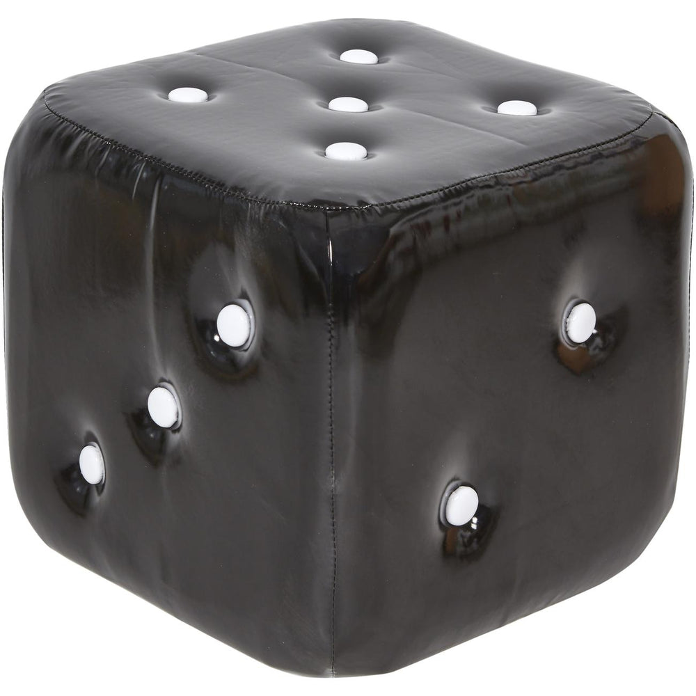 Pouf 51265NO - POUF PVC Dé  30X30X30 Noir - Lot de 4