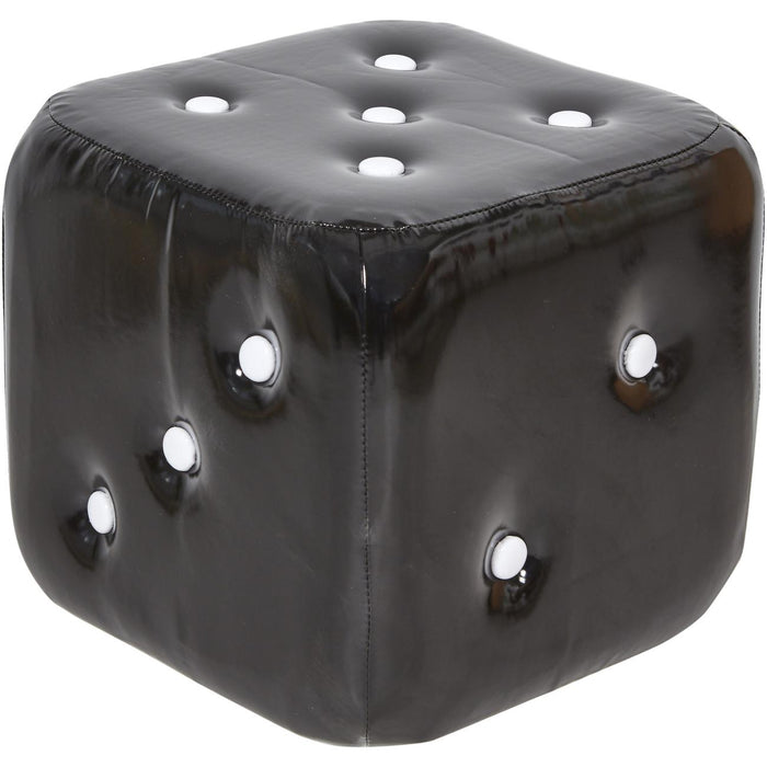 Pouf 51265NO - POUF PVC Dé  30X30X30 Noir - Lot de 4