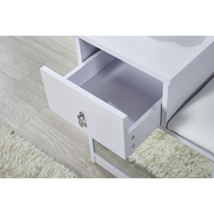 Meuble a chaussure 37262BL - Pryia Blanc - Lot de 1