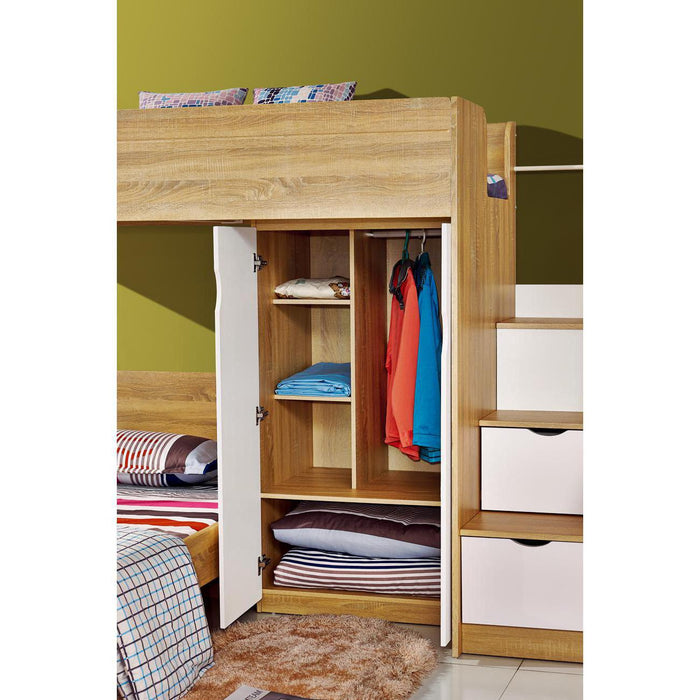 Lit enfant 63121NB - Kaza Beige & Blanc - Lot de 1