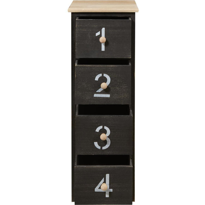 Meuble de rangement 64701NO - Bortolin Noir - Lot de 1