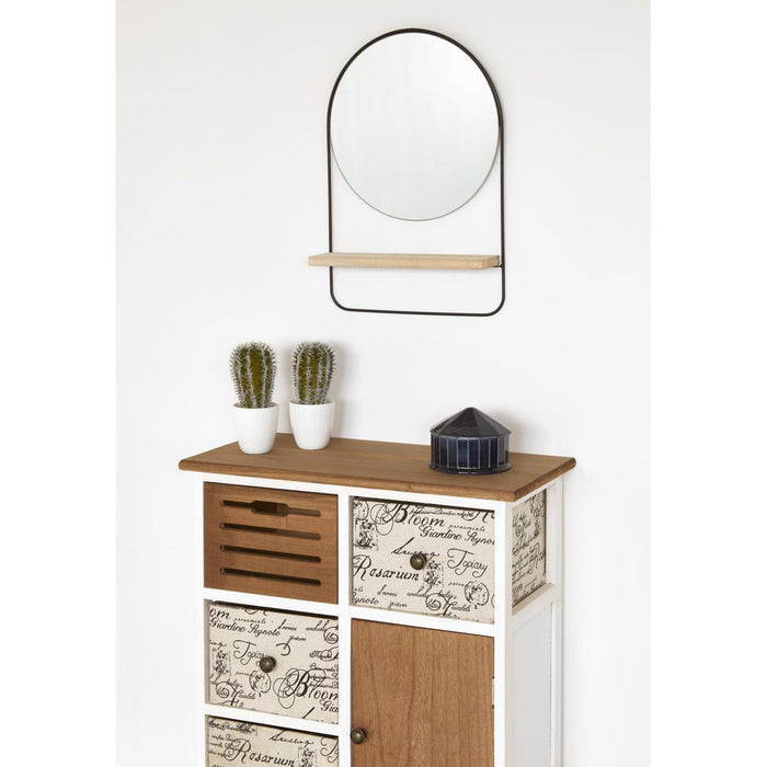 Deco miroir 67186NO - Ens Noir - Lot de 1