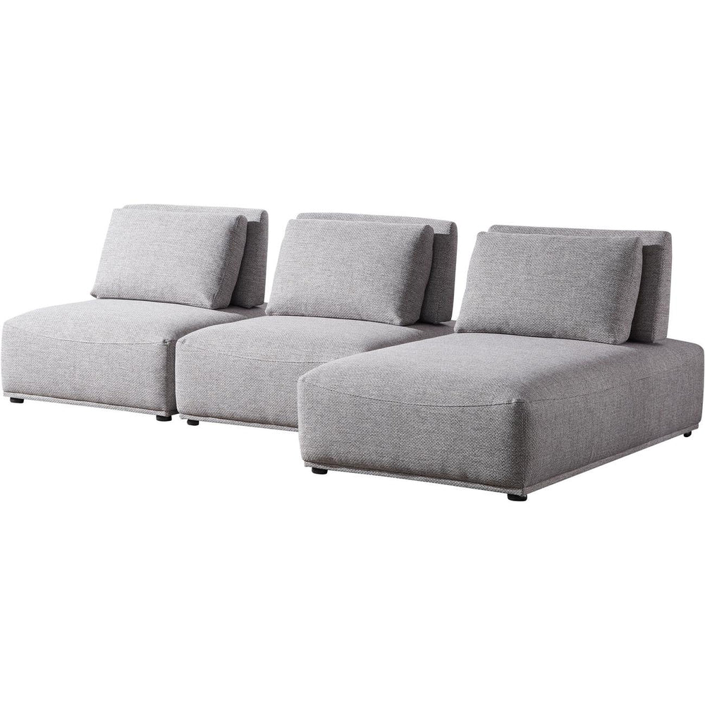 Canapes 54105GR - TORINO CANAPE ANGLE DROIT OU GAUCHE TISSU 276x158x106x82h Gris - Lot de 1